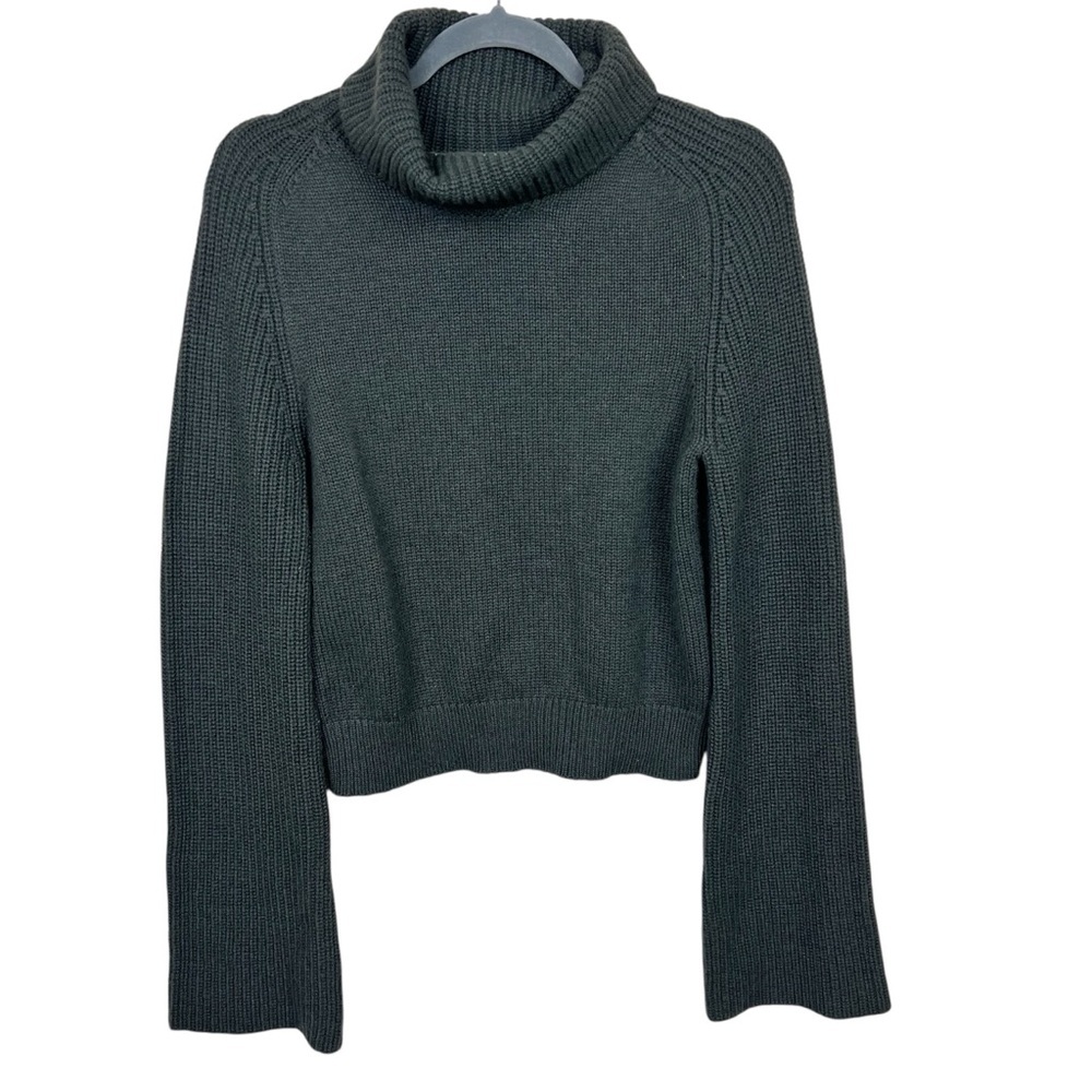 Dark Green Turtleneck Sweater - Women